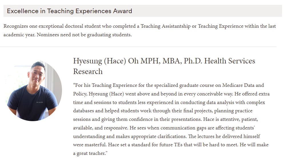 Award Recognition